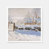 Die Magpie, Monet berühmte Malerei Serviette (Vorderseite)