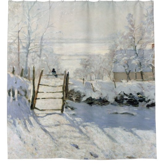 Die Magpie, Monet Duschvorhang (Vorderseite)