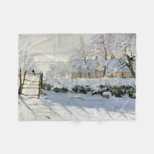 Die Magpie, Monet Fleecedecke (Vorderseite (Horizontal))