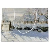 Die Magpie, Monet große Geschenktasche Geschenktüte (Vorderseite)