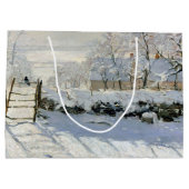 Die Magpie, Monet große Geschenktasche Geschenktüte (Rückseite)