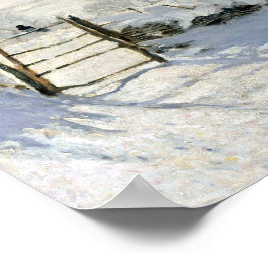 Die Magpie, Monet Poster (Ecke)