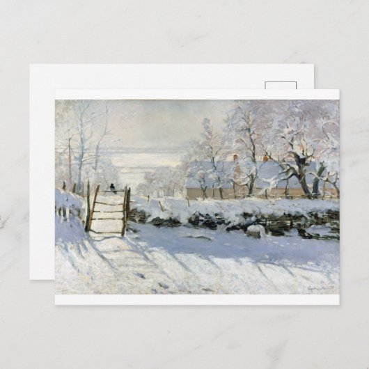 Die Magpie, Monet Postkarte (Vorne/Hinten)