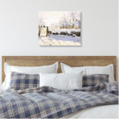 Die Magpie von Monet Leinwanddruck (Insitu (Schlafzimmer))