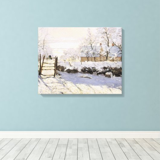 Die Magpie von Monet Leinwanddruck (Insitu (Holzboden))