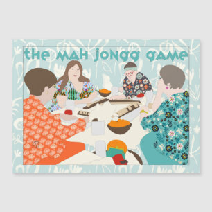 Die Mah Jongg Game Magnet Card