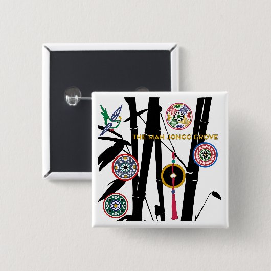 Die Mah Jongg Grove Button (Vorne & Hinten)