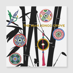 Die Mah Jongg Grove Magnetkarte