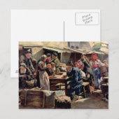 Die Mahlzeit, 1875 Postkarte (Vorne/Hinten)