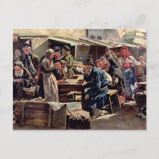 Die Mahlzeit, 1875 Postkarte (Vorderseite)