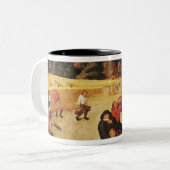 Die Mahlzeit der Erntemaschine Zweifarbige Tasse (Vorderseite Links)