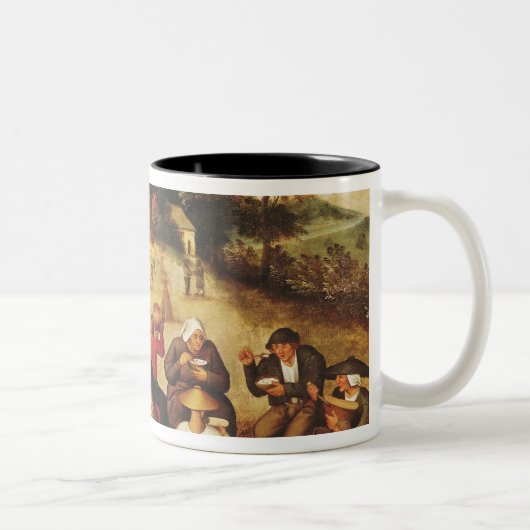 Die Mahlzeit der Erntemaschine Zweifarbige Tasse (Rechts)