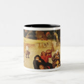 Die Mahlzeit der Erntemaschine Zweifarbige Tasse (Mittel)