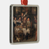 Die Mahlzeit der Künstler Silbernes Ornament (Rechts)