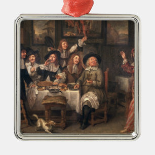 Die Mahlzeit der Künstler Silbernes Ornament
