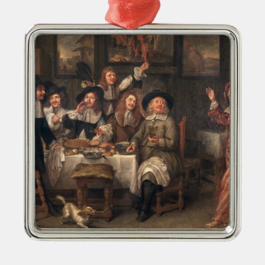 Die Mahlzeit der Künstler Silbernes Ornament (Vorne)