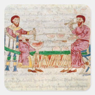 Die Mahlzeit, von 'De Universo' Quadratischer Aufkleber