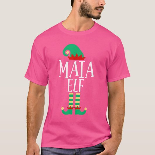 Die Maia Elf Familie passt zu Weihnachten Pajamas T-Shirt (Vorderseite)
