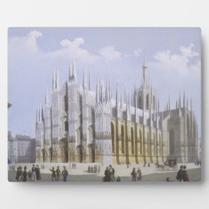 Die Mailänder Kathedrale von den Aussichten auf Ma Fotoplatte