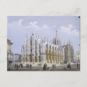 Die Mailänder Kathedrale von den Aussichten auf Ma Postkarte