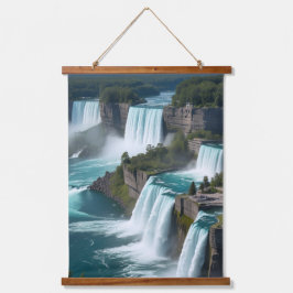 "Die Majestät der Natur, eingefangen in Stoff" Wandteppich Mit Holzrahmen