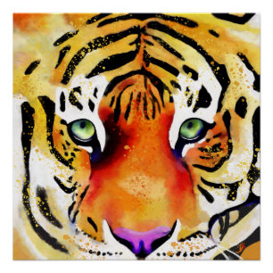 Die Majestät einfangen: Der Blick eines Tigers Poster