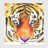 Die Majestät erobern: Ein Tigerblick Aufkleber (Blatt)