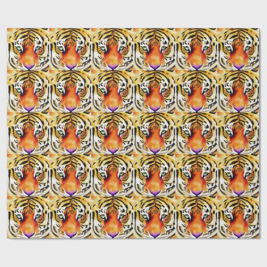 Die Majestät erobern: Ein Tigerblick Geschenkpapier (Flach)