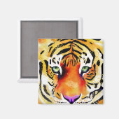 Die Majestät erobern: Ein Tigerblick Magnet (Vorderseite/Rückseite)