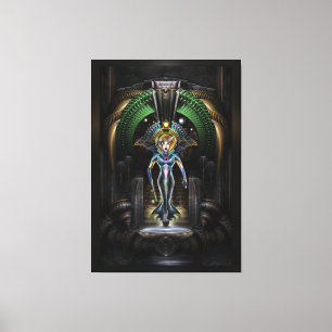 Die Majestät von Trilia Fraktal Fantasy Portrait F Leinwanddruck