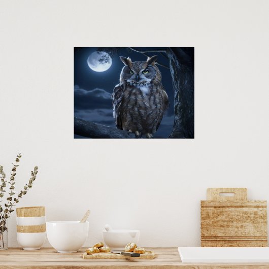 Die majestätische Eule Poster (Küche)