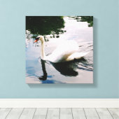 DIE MAJESTISCHE SCHWANKE LEINWANDDRUCK (Insitu (Holzboden))