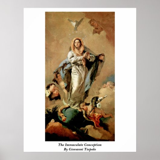 Die makellose Empfängnis von Giovanni Tiepolo Poster (Vorne)