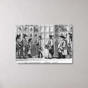 Die Makkaroni-Druckerei, Kneipe. durch N. Darley Leinwanddruck