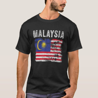 Die malaysische Flagge beängstigt Männer Frauen tö T-Shirt