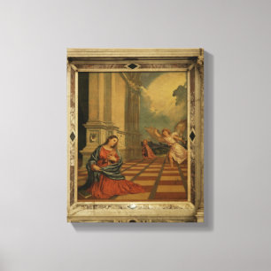 Die Malchiostro Ankündigung, c.1520 (Öl auf Platte Leinwanddruck