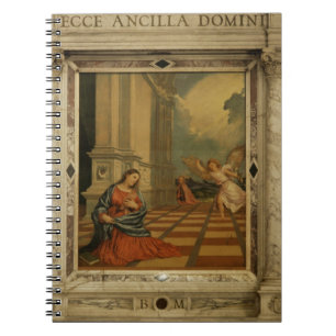 Die Malchiostro Ankündigung, c.1520 (Öl auf Platte Notizblock