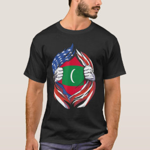 Die Malediven fahnen amerikanischen Stolz auf mein T-Shirt