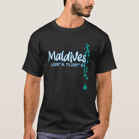 Die Malediven-Inseln koordinieren den Touristenurl T-Shirt (Vorderseite)