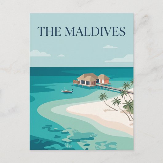 Die Malediven Postkarte (Vorderseite)