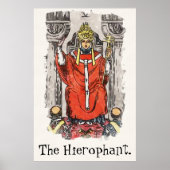 Die Malerei der Hierophant Major Arcana Tarot Card Poster (Vorne)
