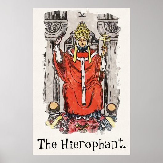 Die Malerei der Hierophant Major Arcana Tarot Card Poster (Vorne)