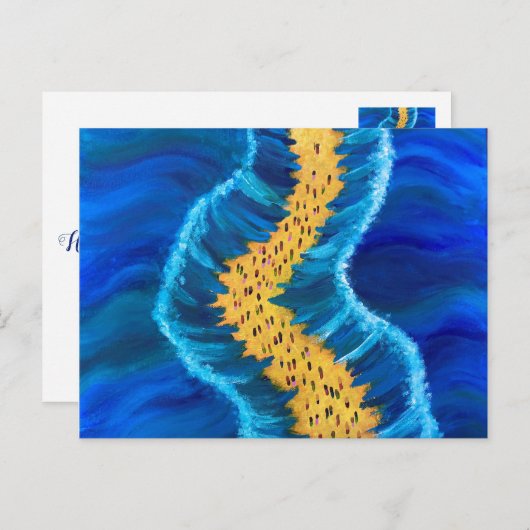 Die Malerei im Roten Meer Postkarte (Vorne/Hinten)