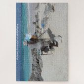 Die Malerin am Strand Barbados. Jigsaw Puzzle (Vertikal)