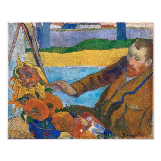 Die Malerin der Sonnenblumen | Paul Gauguin | Fotodruck (Vorne)