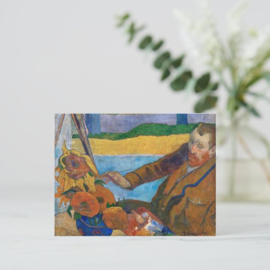 Die Malerin der Sonnenblumen | Paul Gauguin | Postkarte (Stehend Vorderseite)