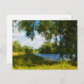 Die malerische Havel-Flusslandschaft in Havelland Postkarte (Vorne/Hinten)