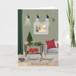 Die malerische Weihnachtslandschaft ist geklappt Karte