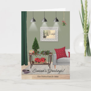 Die malerische Weihnachtslandschaft ist geklappt Karte