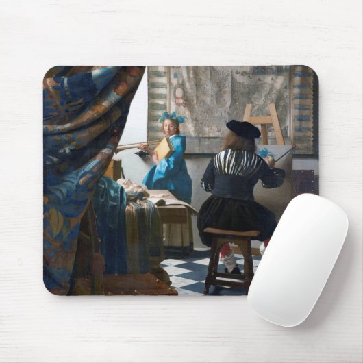 Die Malkunst Johannes Vermeer, 1666-1667 Mousepad (Mit Mouse)